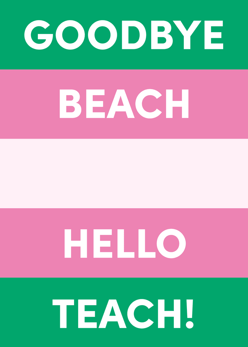 Hello Teach Greeting Card